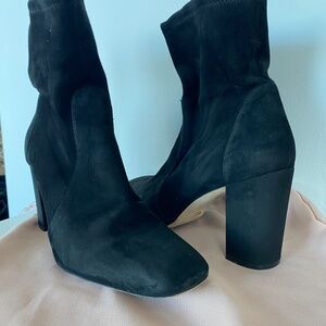 Stuart Weitzman Stretch Booties Black